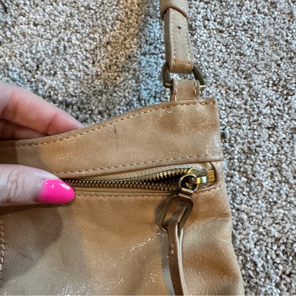 HOBO Gold Leather Crossbody Bag - Picture 2 of 6